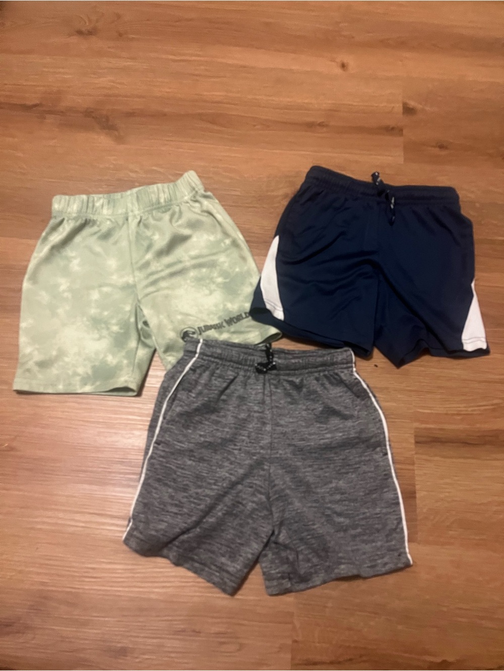 jumping beans Sage Tie-Dye, Navy, and Gray Kids Shorts - 3-Pack